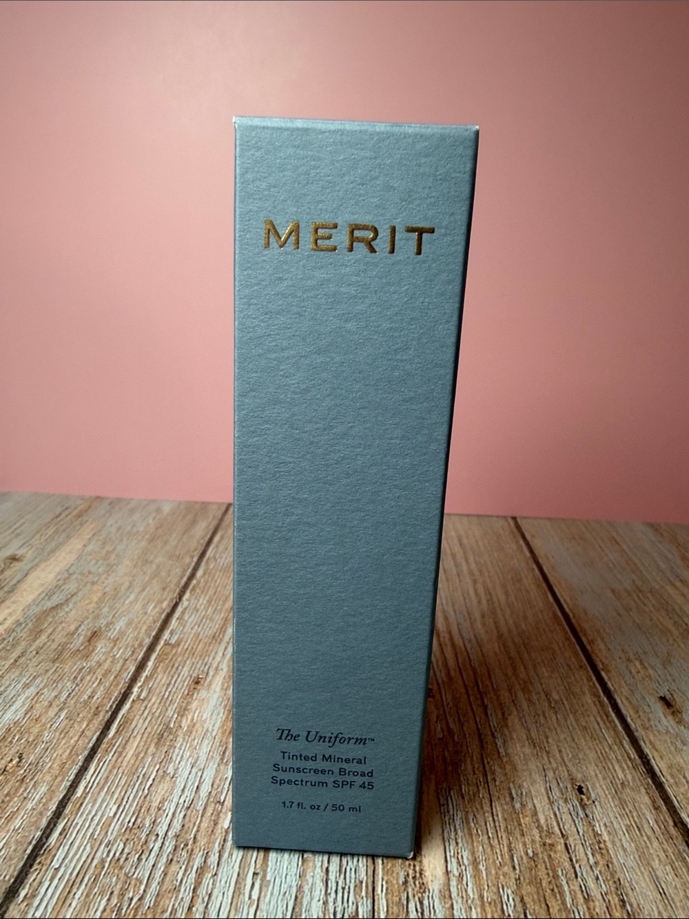 Merit The Uniform Tinted Mineral Sunscreen SPF 45 - Blue Packaging